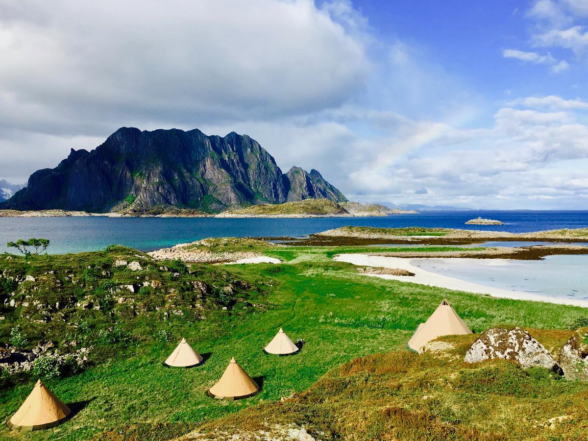 Lofoten Beach Glamping Skrova Dış mekan fotoğraf