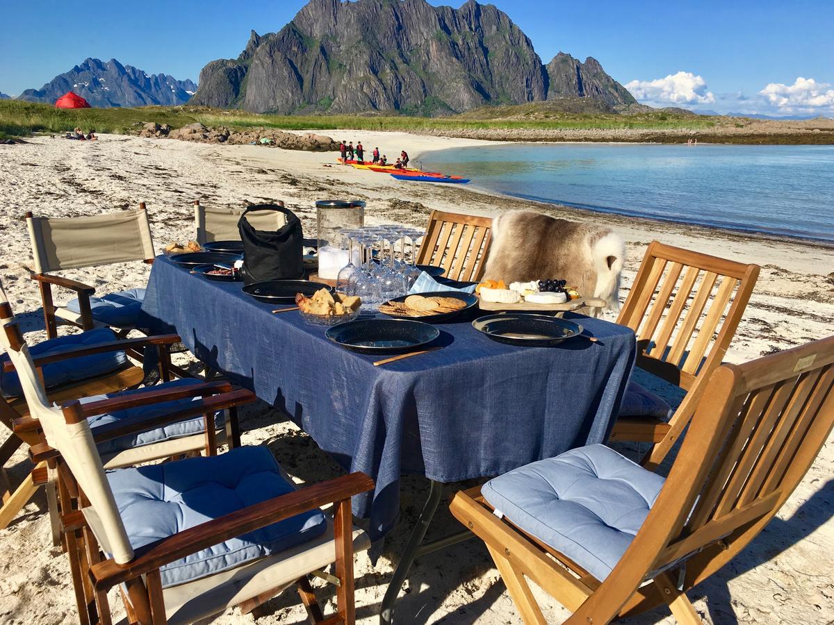 Lofoten Beach Glamping Skrova Dış mekan fotoğraf
