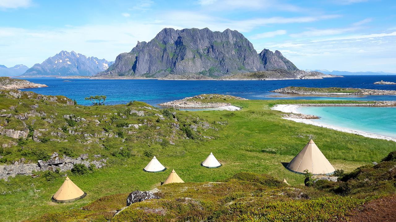 Lofoten Beach Glamping Skrova Dış mekan fotoğraf